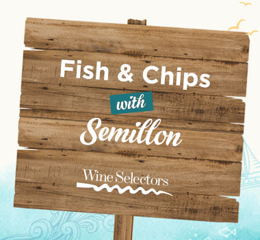 Infographic stating that Fish and Chips pairs with Semillon wine