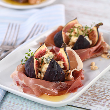 Fresh Figs, Blue Cheese and Prosciutto Recipe