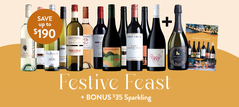 SAVE up to $190 on these food and wine pairing Festive Feast Collections with BONUS recipe guide and sparkling wine