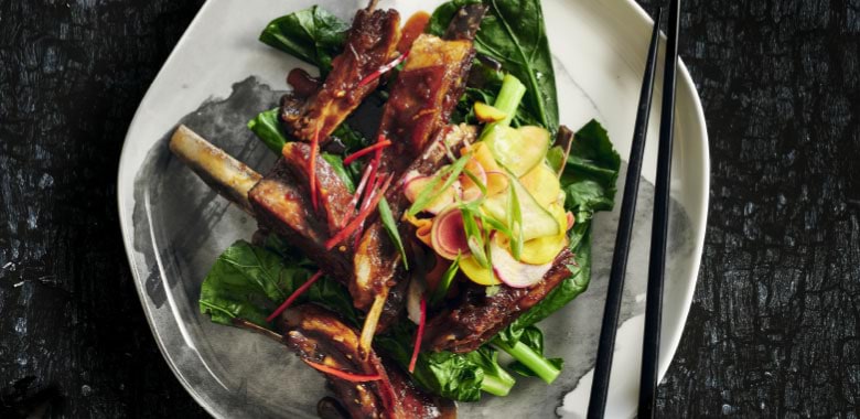 Barbeque sweet and sour lamb ribs