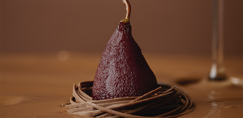 Kirsten Tibballs' poached pears with Sparkling Shiraz recipe