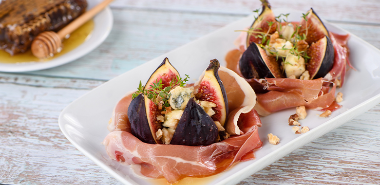 Fresh Figs, Blue Cheese and Prosciutto Recipe