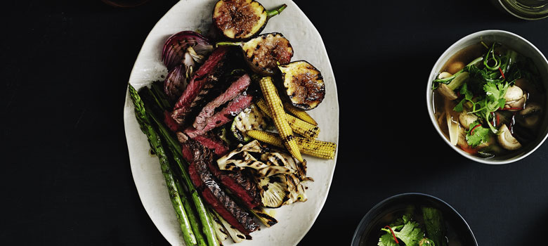 Lyndey Milan's Char-grilled beef and Asian veggies