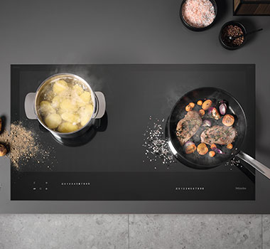 Miele's induction cooktops are faster, cleaner and more efficient than gas.
