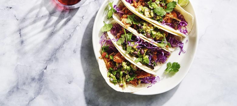 Lyndey Milans mexican pulled jackfruit tacos