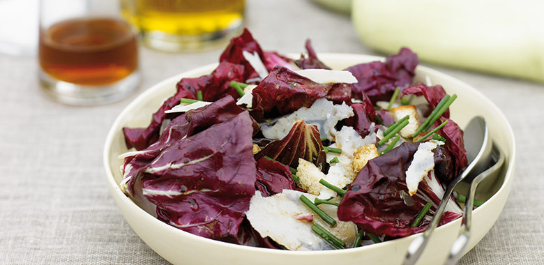 Radicchio Salad With Croutons Recipe