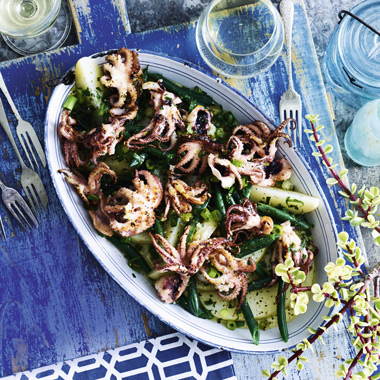 Lyndey Milan’s Octopus salad with green beans and potatoes recipe