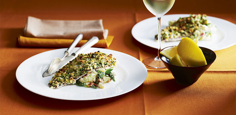 Snapper Fillets With Almond And Parsley Crust Recipe