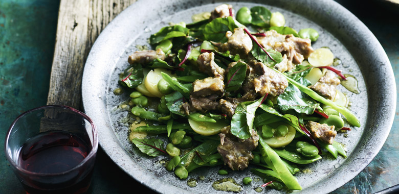 Lyndey Milan’s Oxtail and spring vegetable salad
