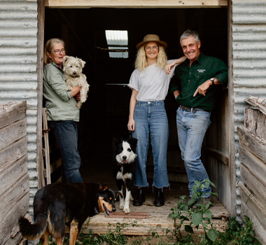 Sarah and Tom Guthrie of Grampians Estate with daughter Pollyanna