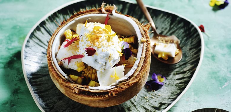 Jerry Mai’s young coconut sorbet