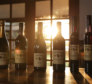 Petersons of Mudgee vineyards at sunset