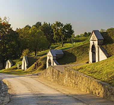 Traditional wine cellars of Tolcsva, North Hungary. (Image credit: Richard Semik, via Getty Images)