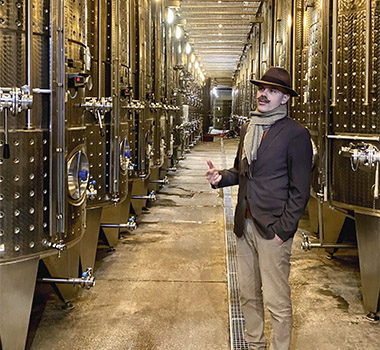 Gergely Somogyi guides visitors on a Tokaji tour. (Image credit: Belinda Luksic)