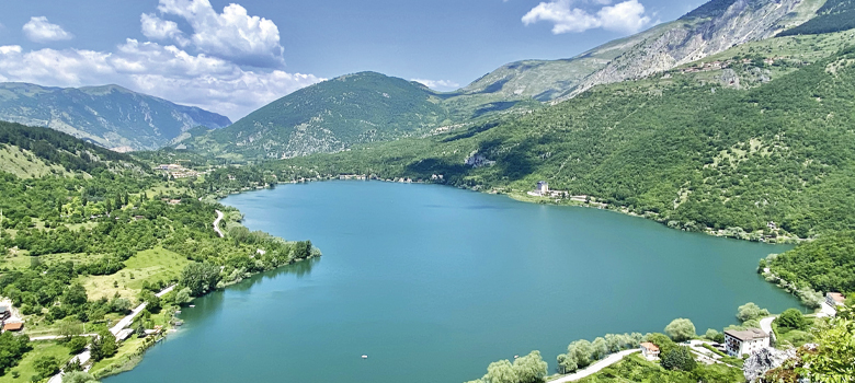 Lake Scanno's cerulean hues.  