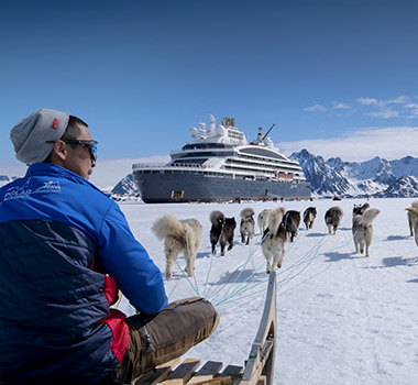 Shore excursions like dog-sledding are part of the PONANT experience.