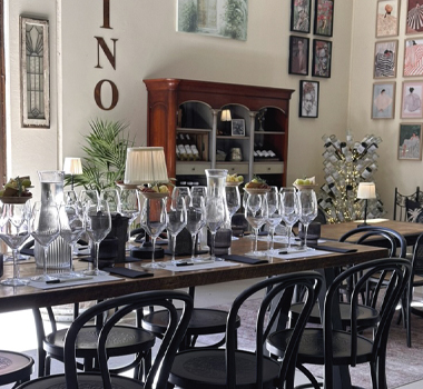 Wine Glasses on a table