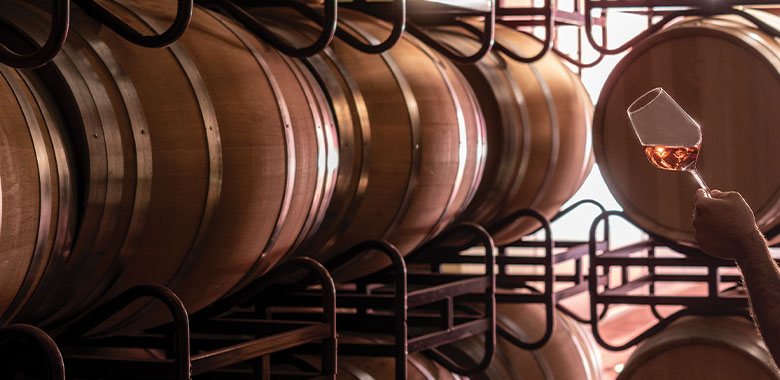 Inside the winery