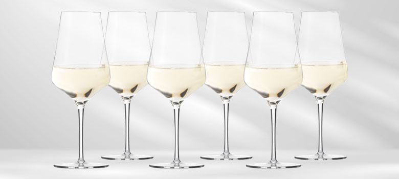 Wine glasses with a smaller bowl are best for lighter-bodied white wines.