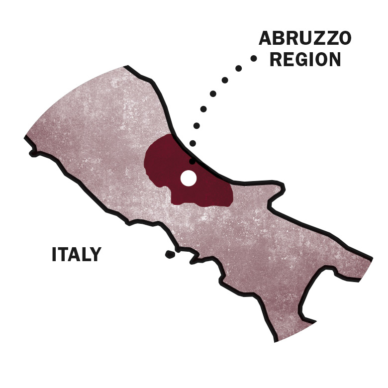 Montepulciano wine origins in Abruzzo Italy