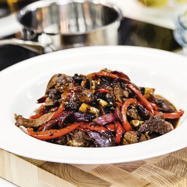 Kylie Kwong's stir-fried beef with black bean and chilli sauce recipe
