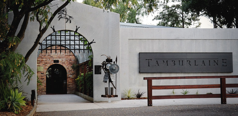 The iconic entrance to Tamburlaine Organic wines