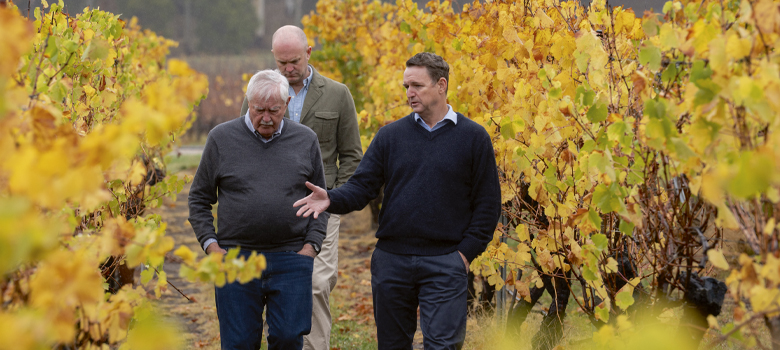 Brian Croser, Wine Selectors Co-Chair Adam Walls, and Selector Publisher Paul Diamond.