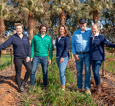 The trail-blazing Chalmers family - Kim Chalmers, Bart van Olphen, Tennille Chalmers, Bruce Chalmers and Jenni Chalmers.