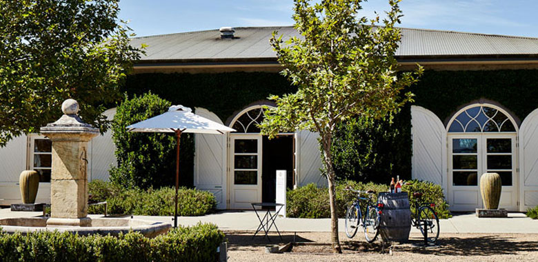 Exterior view of the Dominque Portet winery in Yarra Valley