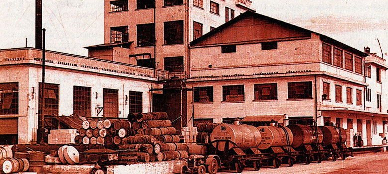 Archival image of Moros' factory
