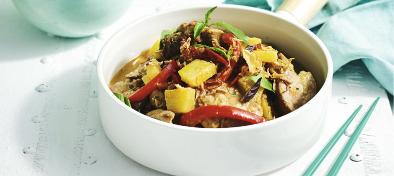 Thai-style chicken curry  with pineapple
