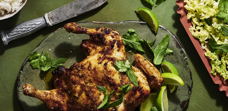 Lyndey Milan's lemongrass and lime butterflied chicken