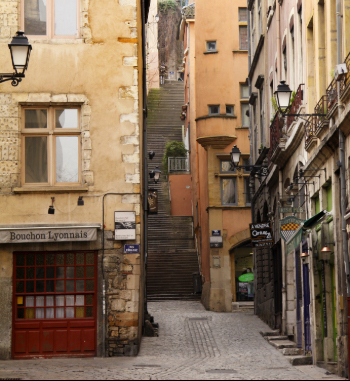 The historic streets of Vieux-Lyon, the city’s oldest Renaissance-era district