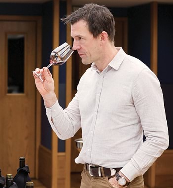 Wine writer, judge and chairman Tyson Stelzer at The Great Australian Red tasting.