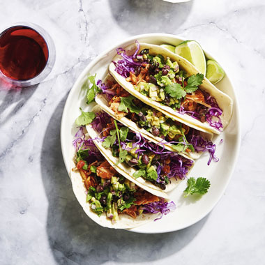 Mexican pulled jackfruit tacos