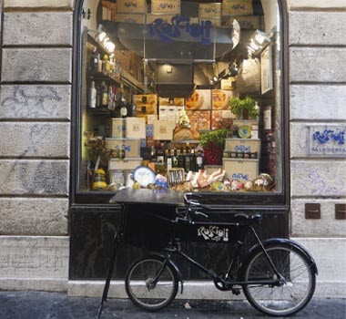 The historic Salumaria Con Cucina Roscioli restaurant and deli in Rome.