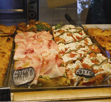 Bonci Pizza in Rome.