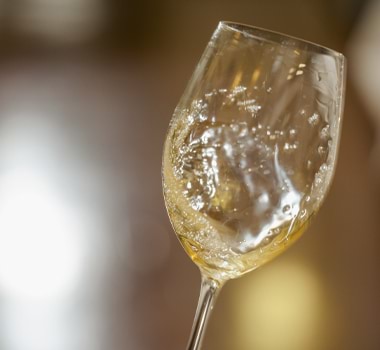 A glass of Tasmanian Sparkling