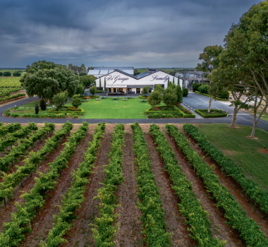 A view of DiGiorgio Estate in Coonawarra under a stormy sky.