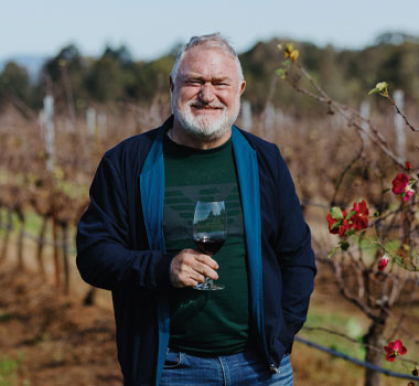 Joss De luliis at his Lovedale vineyard