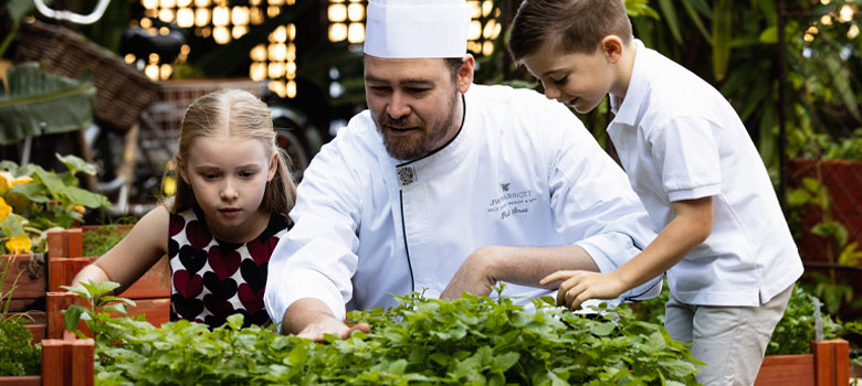 Executive chef paul smart in the JW Garden