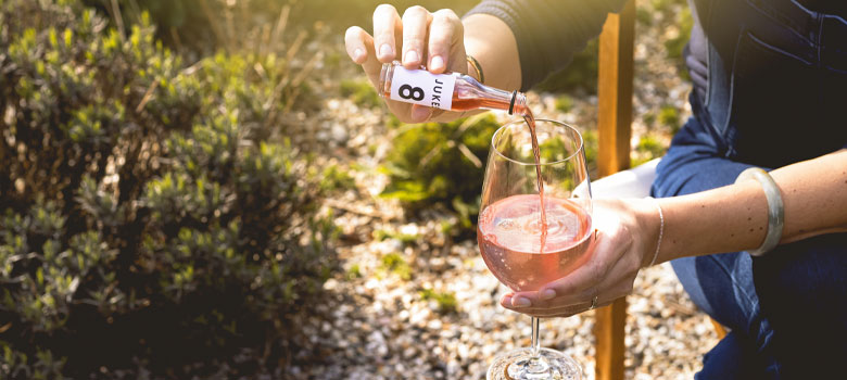 Jukes 8 from Jukes Cordialities is modeled after Provence-style Rosé