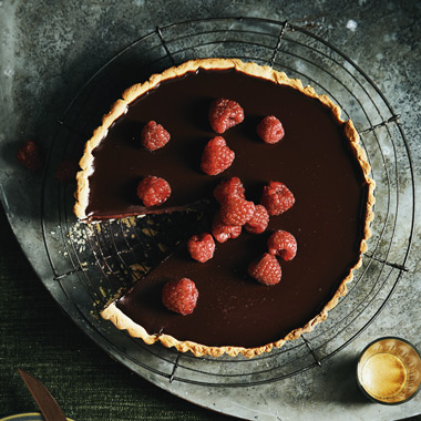 Silvia Colloca's Espresso, Chocolate and Raspberry Tart