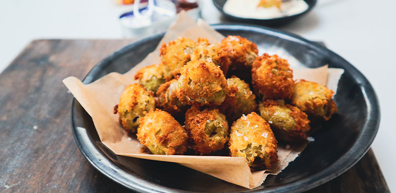 Simon Johnson Crumbed Olives Recipe with Wine Selectors